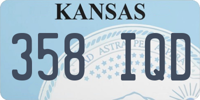 KS license plate 358IQD