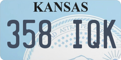 KS license plate 358IQK