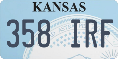 KS license plate 358IRF