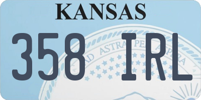 KS license plate 358IRL