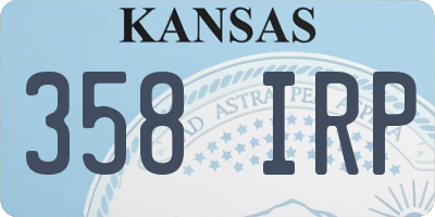 KS license plate 358IRP