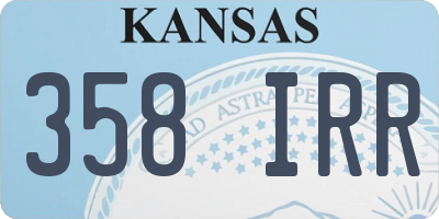 KS license plate 358IRR