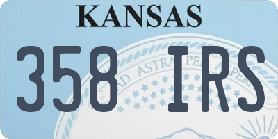 KS license plate 358IRS