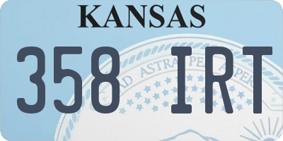 KS license plate 358IRT