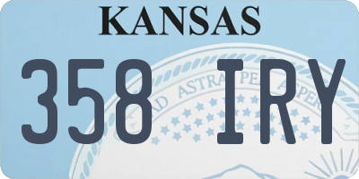 KS license plate 358IRY