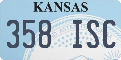 KS license plate 358ISC