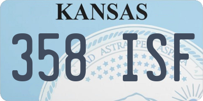 KS license plate 358ISF