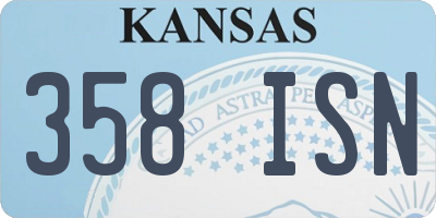 KS license plate 358ISN