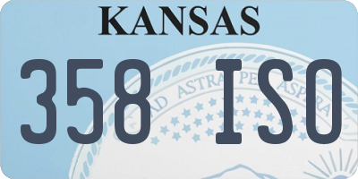 KS license plate 358ISO