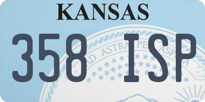 KS license plate 358ISP