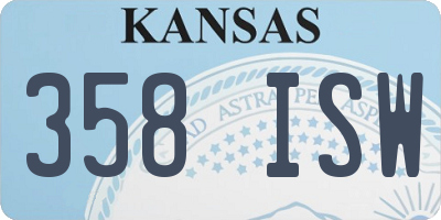 KS license plate 358ISW