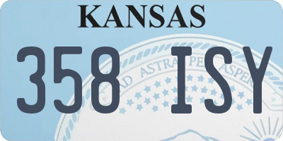 KS license plate 358ISY