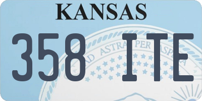 KS license plate 358ITE