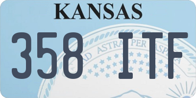 KS license plate 358ITF
