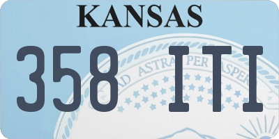 KS license plate 358ITI