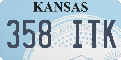 KS license plate 358ITK