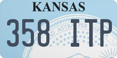 KS license plate 358ITP