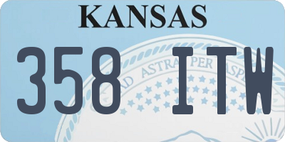KS license plate 358ITW