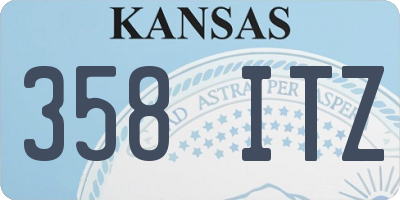 KS license plate 358ITZ