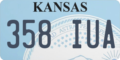 KS license plate 358IUA
