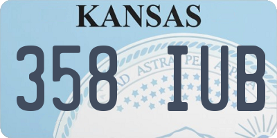 KS license plate 358IUB