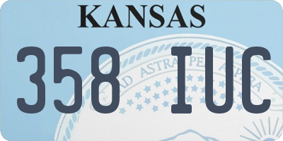 KS license plate 358IUC