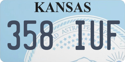 KS license plate 358IUF