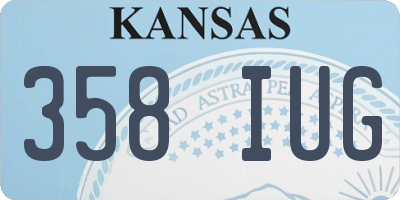 KS license plate 358IUG