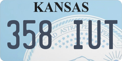KS license plate 358IUT