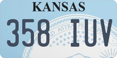 KS license plate 358IUV