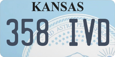 KS license plate 358IVD