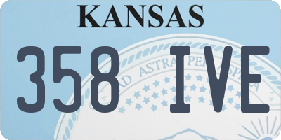 KS license plate 358IVE