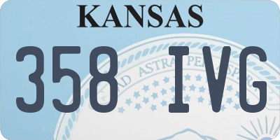 KS license plate 358IVG