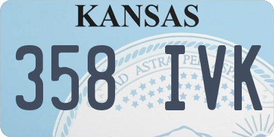 KS license plate 358IVK