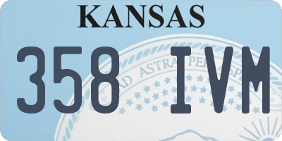 KS license plate 358IVM
