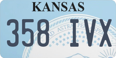 KS license plate 358IVX
