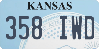 KS license plate 358IWD