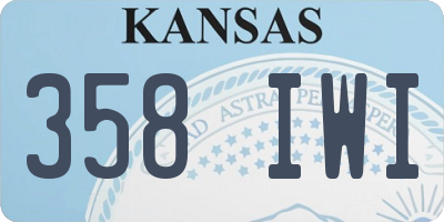 KS license plate 358IWI