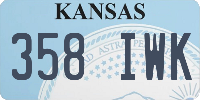 KS license plate 358IWK