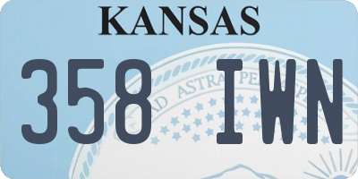 KS license plate 358IWN