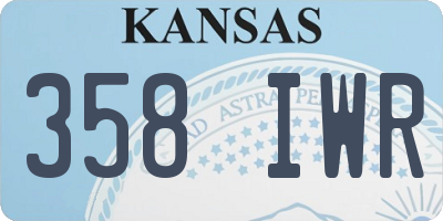 KS license plate 358IWR