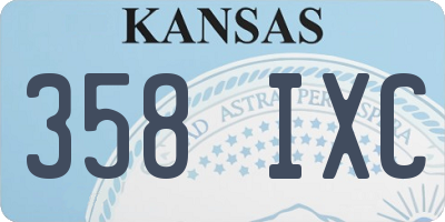 KS license plate 358IXC
