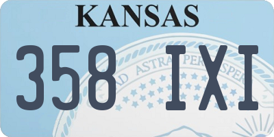KS license plate 358IXI