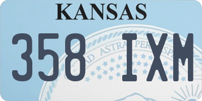 KS license plate 358IXM