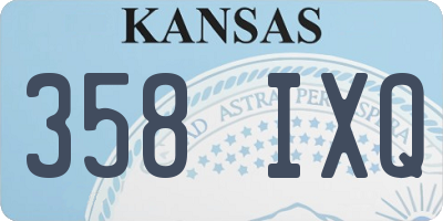 KS license plate 358IXQ