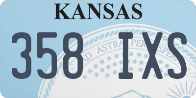 KS license plate 358IXS