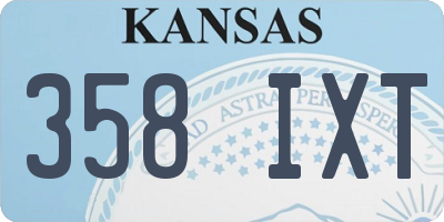 KS license plate 358IXT