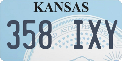 KS license plate 358IXY