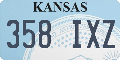 KS license plate 358IXZ