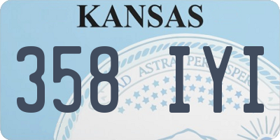 KS license plate 358IYI